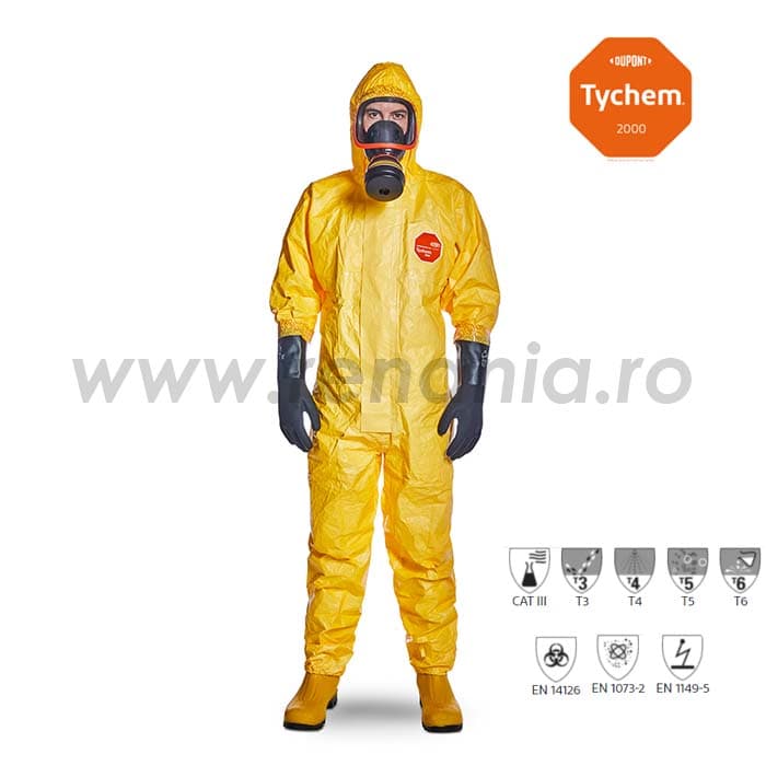 Combinezon protectie chimica Tychem C, Du-pont, art.B906 - variantă 2