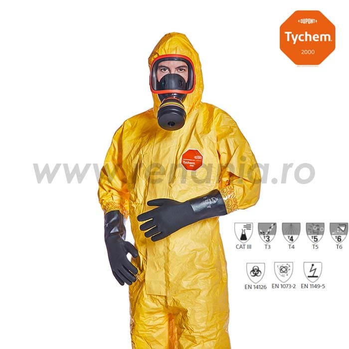 Combinezon protectie chimica Tychem C, Du-pont, art.B906 - variantă 4