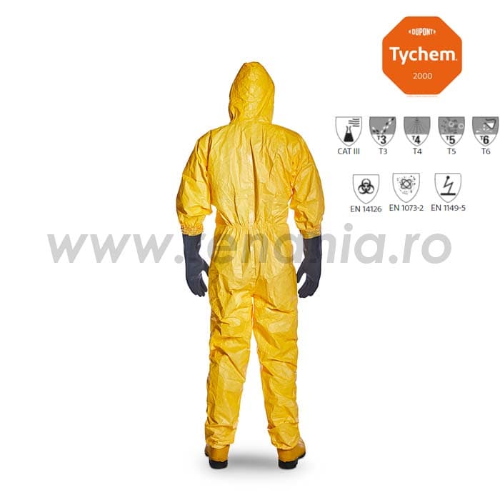 Combinezon protectie chimica Tychem C, Du-pont, art.B906 - variantă 5